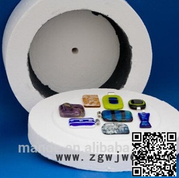 曼德1707006-6-2DIY工具铸铁井盖250克装蓝底白太阳花图案热熔玻璃块手工制作小饰品工具材料图8