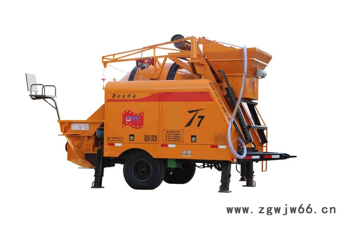 还在为施工慢成本高而烦恼吗 拓沃重工滚筒搅拌拖泵给您解决