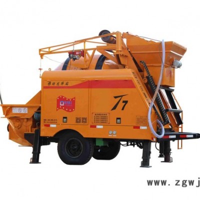 还在为施工慢成本高而烦恼吗 拓沃重工滚筒搅拌拖泵给您解决