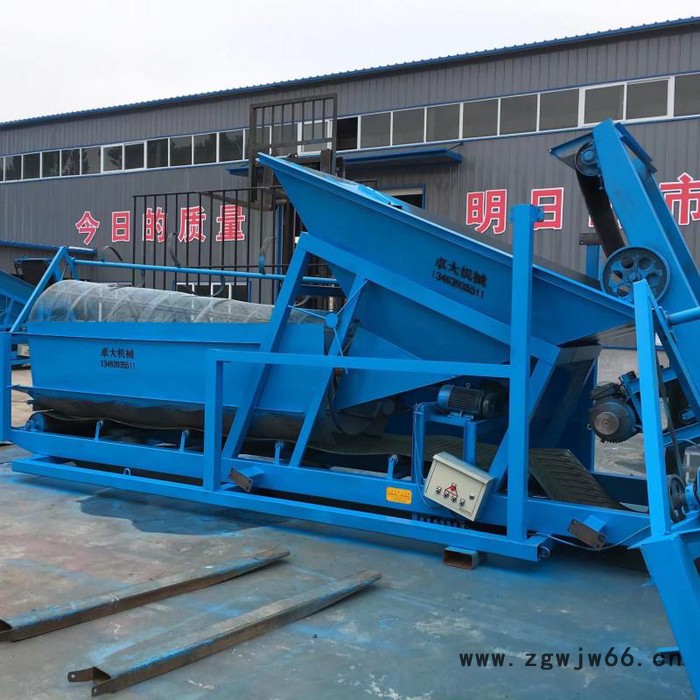卓大ZD-50大型筛沙机厂家  大型滚筒式筛沙机 水洗滚筒式筛沙机重型移动振动滚筒筛砂机图2