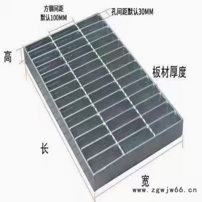 花纹钢盖板 下水道阴井盖板 平台楼梯踏步钢格板现货天津 厂家供应