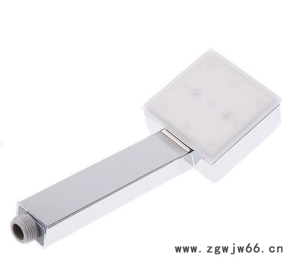 LED方形花洒  9颗led超亮温控三色感温变色方形淋浴喷头图3