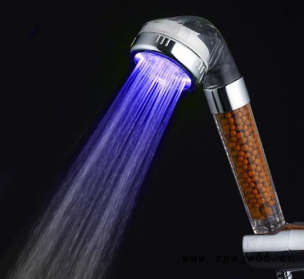 负离子LED花洒 磁疗SPA淋浴花洒 卫浴 除氯增压淋浴喷头图2