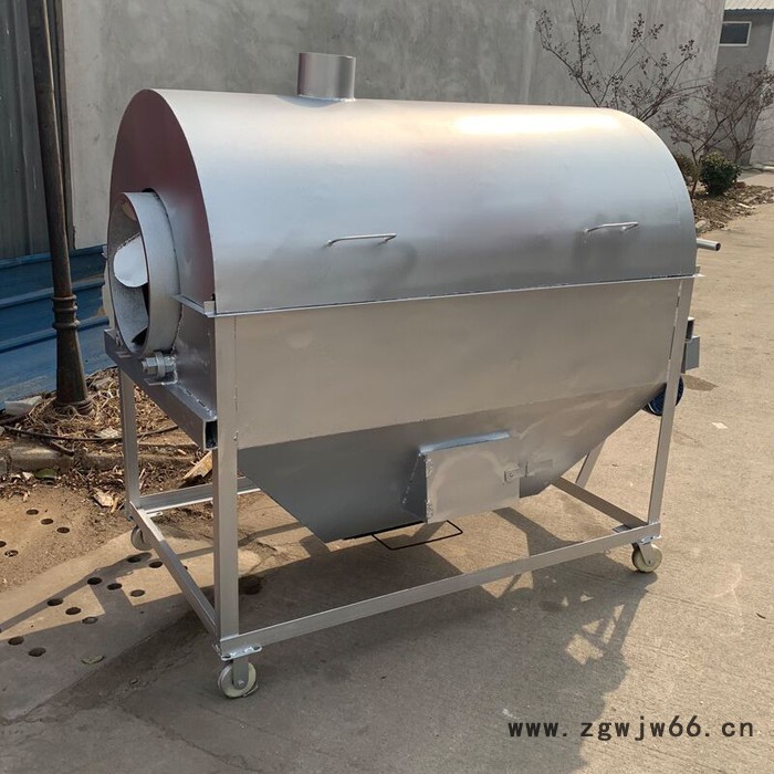 宏博煤加热辣椒大料滚筒炒锅封闭式炒货机300斤花生滚筒炒货机图6