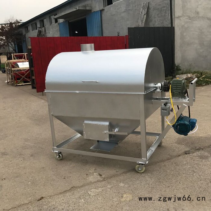 宏博煤加热辣椒大料滚筒炒锅封闭式炒货机300斤花生滚筒炒货机图8