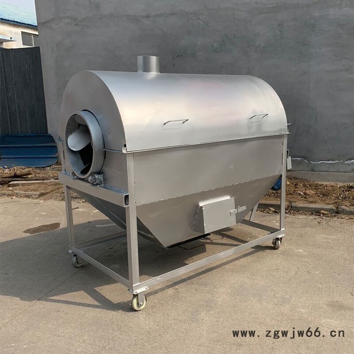 宏博煤加热辣椒大料滚筒炒锅封闭式炒货机300斤花生滚筒炒货机图3