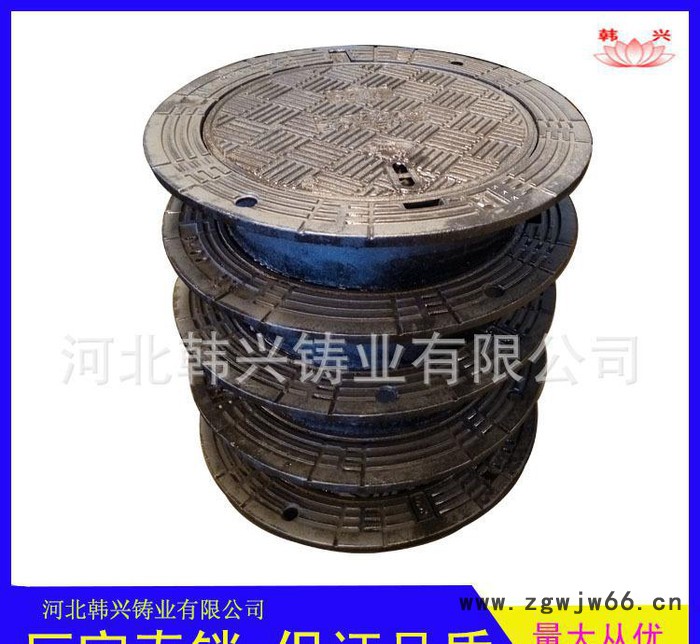 河北韩兴 直销窨井盖铸铁 球墨铸铁双层窨井盖 河北五防铸铁井盖 球墨铸铁井盖图3