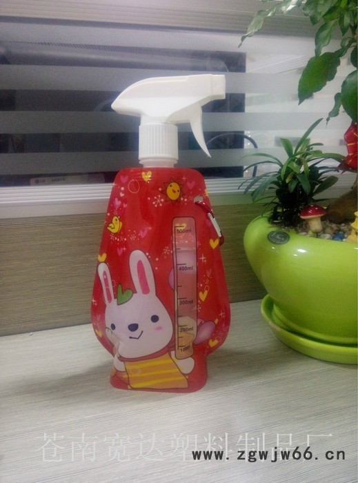 直销折叠水袋喷头可选户外运动卡通水袋图3