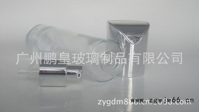 女士化妆品套装瓶 玻璃乳液瓶120ml 配喷镀喷头和外盖图3