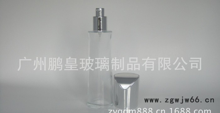 女士化妆品套装瓶 玻璃乳液瓶120ml 配喷镀喷头和外盖图2