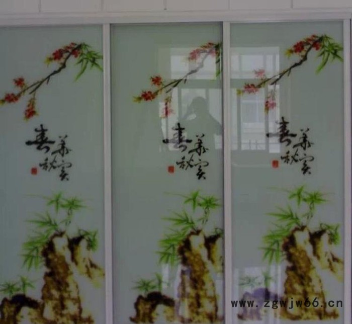 艺术玻璃移门万能平板打印机 双喷头uv平板打印机玻璃彩印机图2