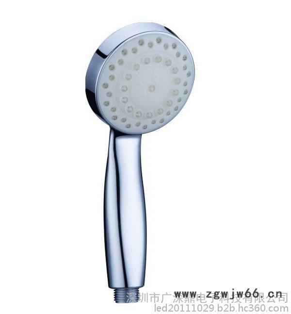 led花洒头 单色不变色花洒 发光花洒喷头厂家批发 单蓝色 单绿色 单红色 可定制DS-A15图2