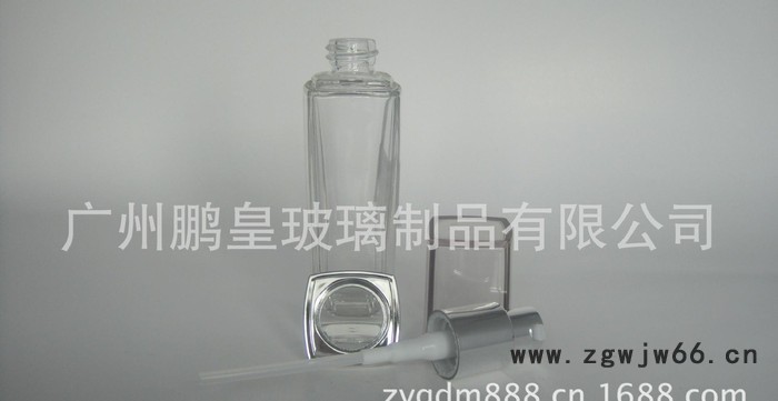 玻璃化妆品套装瓶 40ml方形乳液瓶 配喷头和外罩图3