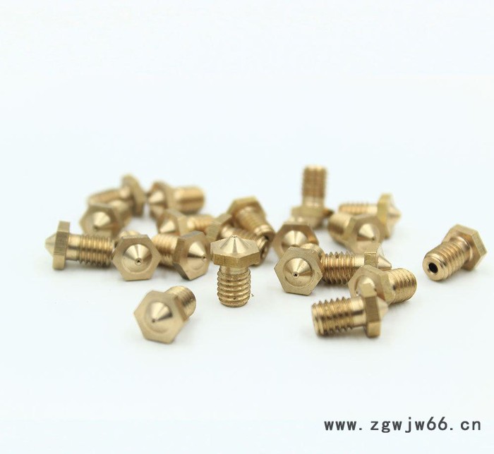 3D打印机配件 黄铜喷头 挤出机喷嘴 3D打印头 口径0.4图3