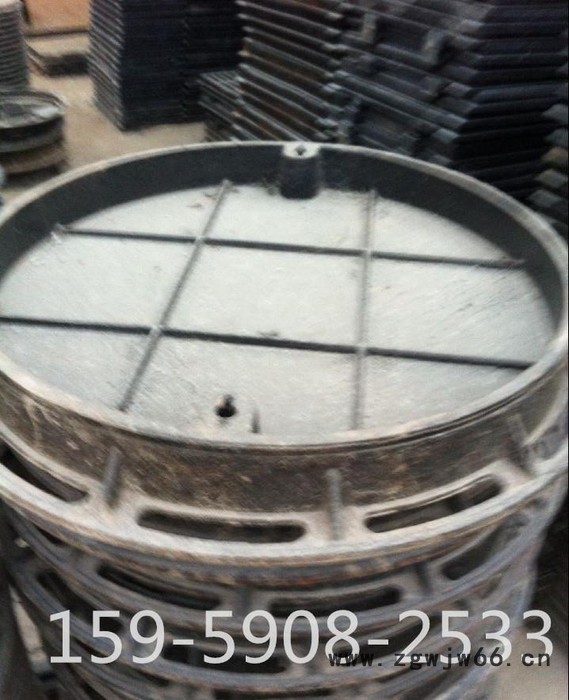 直销球墨铸铁井盖 圆形井盖 电力井盖 大质量有保证表面光滑图2