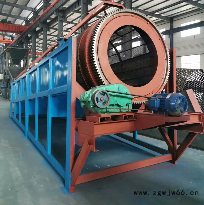 无轴滚筒筛石机 沙场石子筛分机 煤矸石无轴转筒筛选机图5