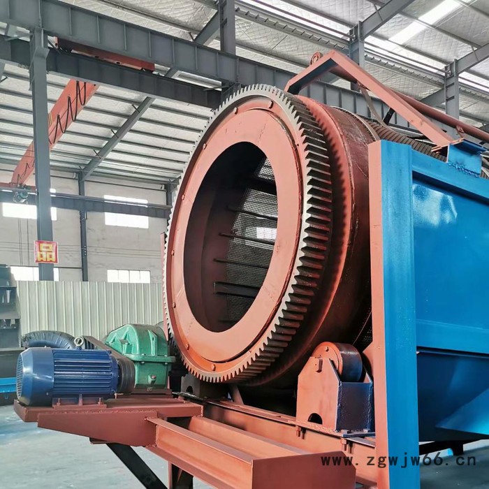 无轴滚筒筛石机 沙场石子筛分机 煤矸石无轴转筒筛选机图7