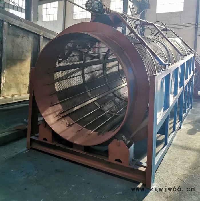 无轴滚筒筛石机 沙场石子筛分机 煤矸石无轴转筒筛选机图4