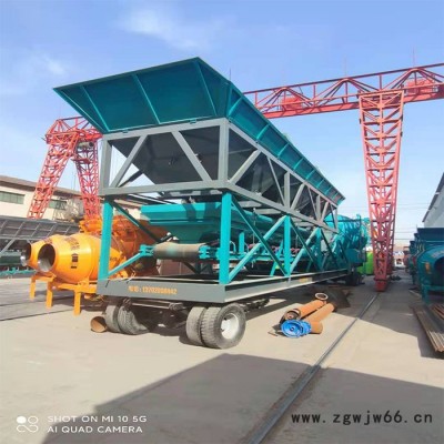 富德1500高铁移动搅拌站混凝土搅拌设备价格新型移动滚筒搅拌站工程用滚筒移动搅拌站