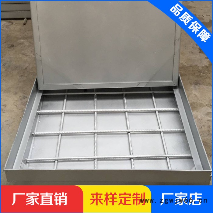 罗明建材可加工定制 雨水窨井盖 不锈钢隐形方井盖 雨水排水窨井盖 装饰铺装智能窨井盖**图2