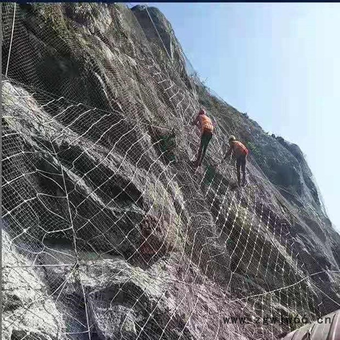 山体落石手工编织不锈钢钢丝绳网    动物园手工编织钢丝网  井盖防坠物不锈钢钢丝绳网   不锈钢钢丝绳网  润宁