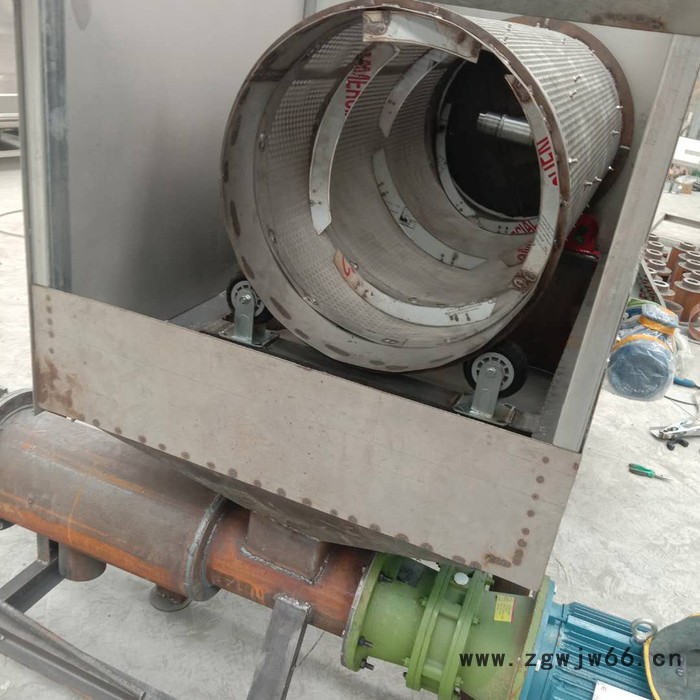 滚筒式鸭粪固液干湿分离机 滚筒式微滤固液分离粪便脱水机图4