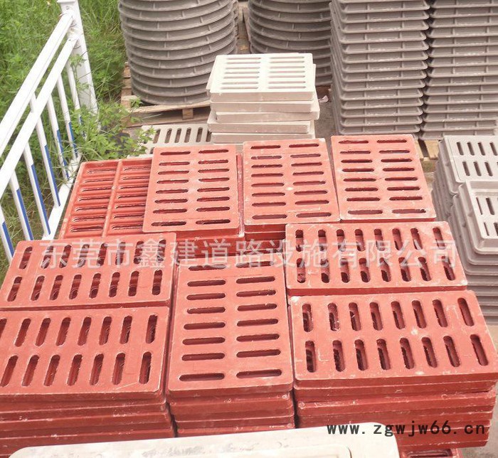 鑫建牌 东莞生产树脂井盖复合井盖300*500*30mm 红色图3