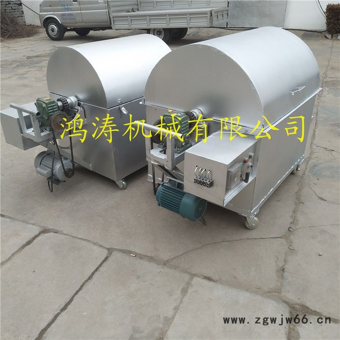 滚筒式电加热炒货机 电加热炒花生机 滚筒式炒花生机