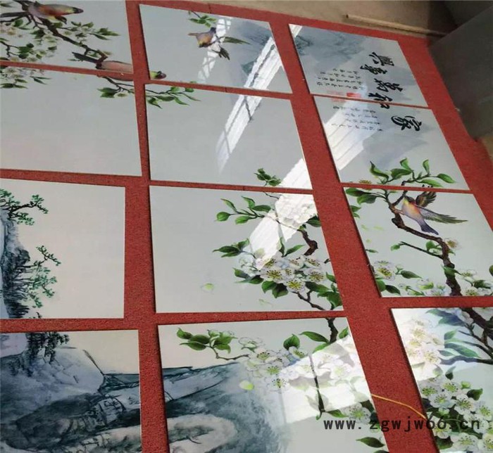 uv瓷砖背景墙玻璃移门彩印京瓷喷头瓷砖理光工业平板打印机图2