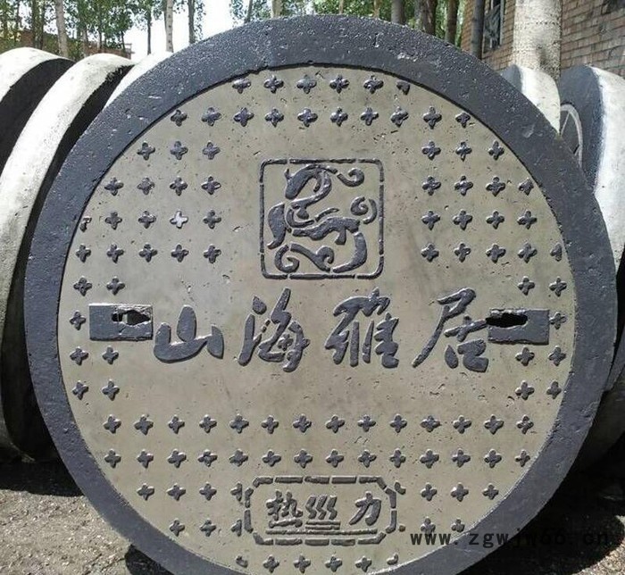驰宇 定做水泥井盖现货市政检查井盖钢纤维混凝土井盖图3