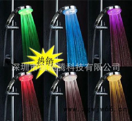 七彩闪变色花洒/LED发光花洒/七彩花洒/发光花洒 发光喷头RC-9816图3