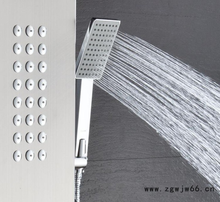 淋浴屏304不锈钢淋浴花洒套装淋浴柱沐浴器大喷头工程黑钛金款图2