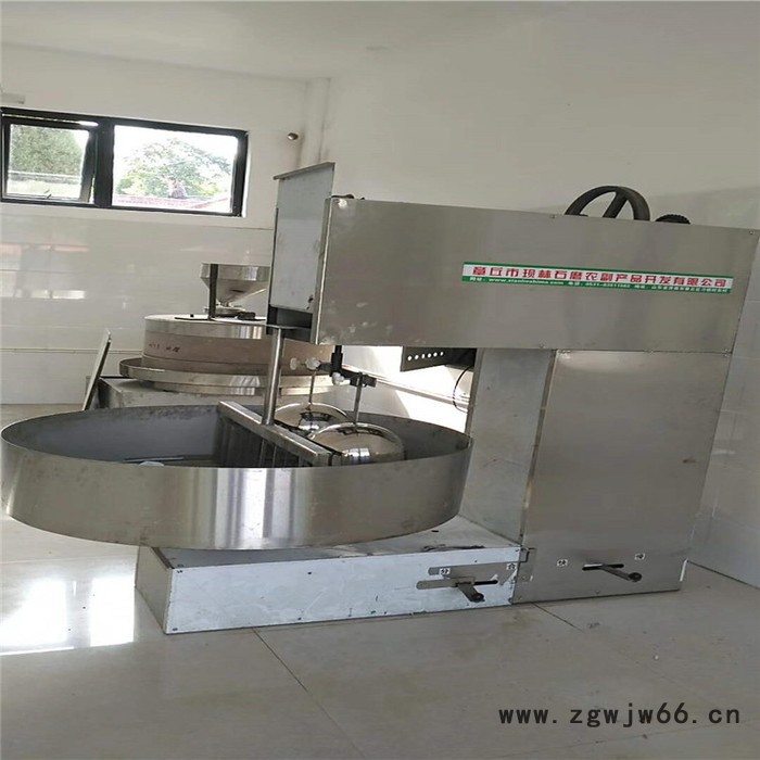 电磁滚筒炒货机电动滚筒炒锅机 流动花生酱石磨机 油坊用磨酱机厂价直销图2