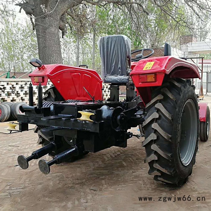 南阳唐河放线拖拉机绞盘 电力施工拖拉机绞磨 四轮双滚筒绞磨机图5