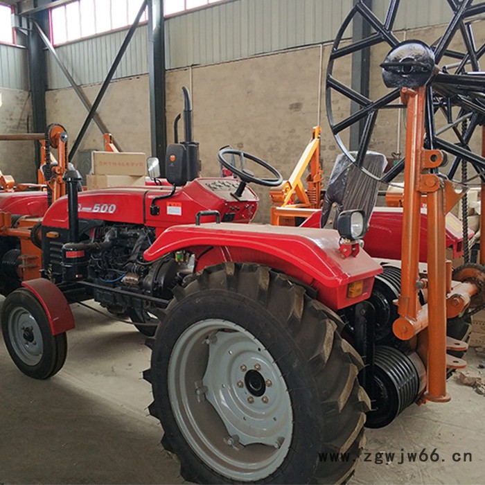 南阳唐河放线拖拉机绞盘 电力施工拖拉机绞磨 四轮双滚筒绞磨机图4