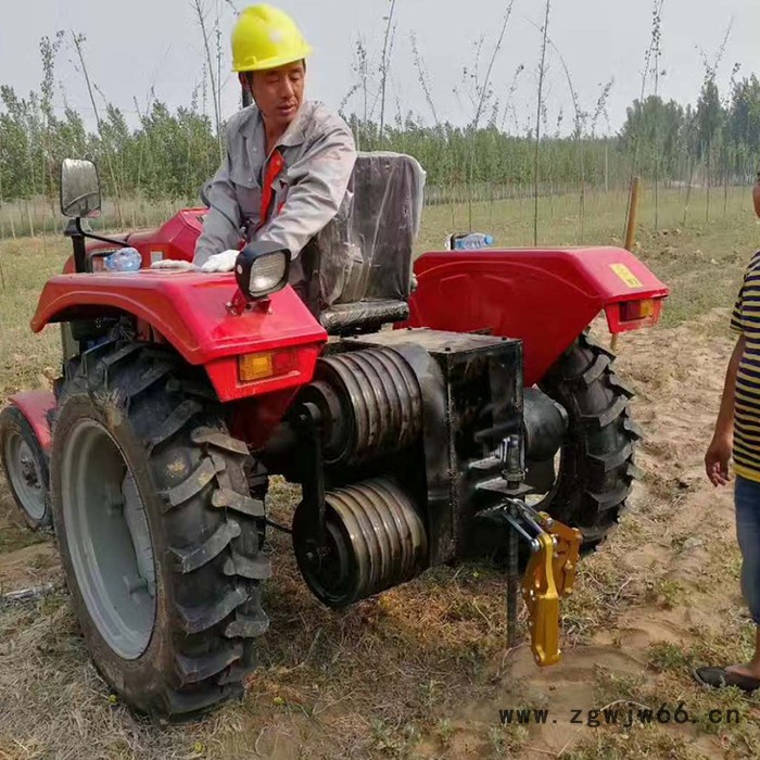 南阳唐河放线拖拉机绞盘 电力施工拖拉机绞磨 四轮双滚筒绞磨机图3