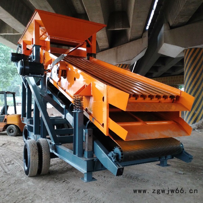 石阔 专业生产大型滚筒筛沙机 移动筛石分离机图6