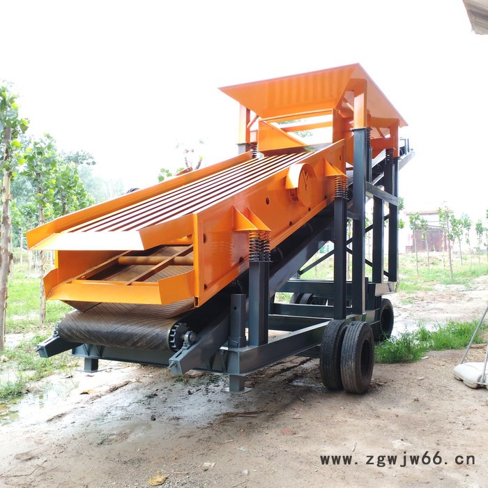 石阔 专业生产大型滚筒筛沙机 移动筛石分离机图8