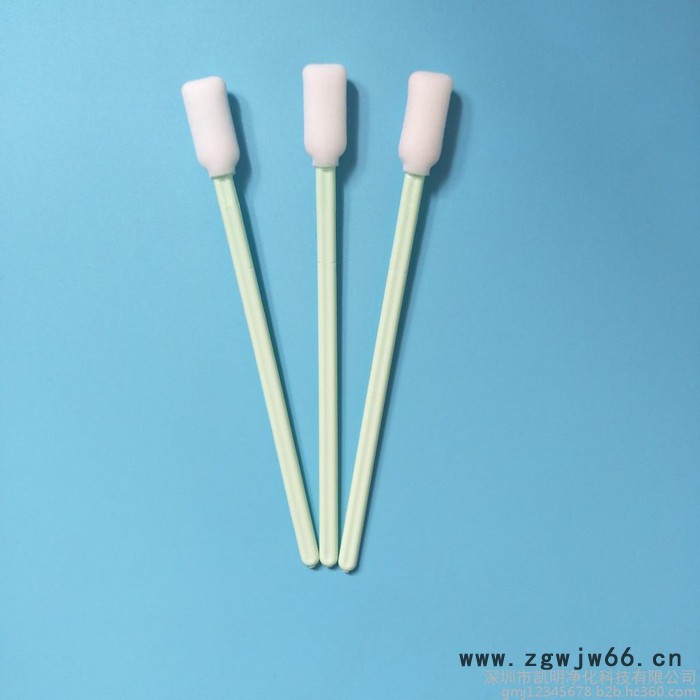 加工定做无尘棉签KM-712 喷绘机喷头清洁棒 塑料杆小方头海绵头棉签图3