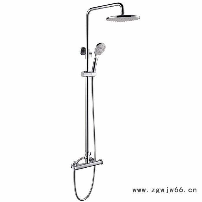 贝洛德淋浴花洒喷头套装明装全铜浴室智能恒温沐浴器挂墙式可升降水龙头图4