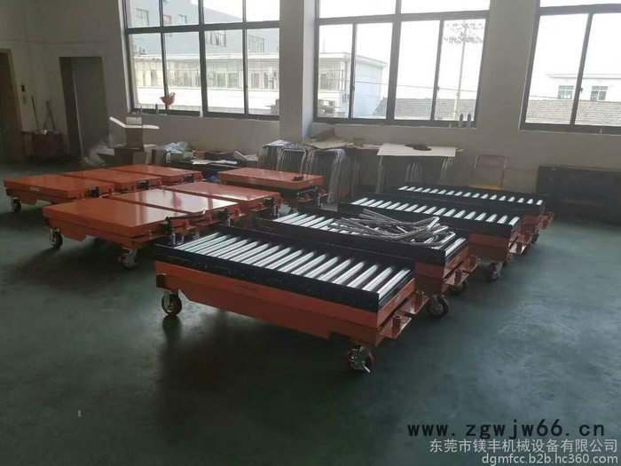 滚筒式升降模具平台 PTS350kg升1.3米辊筒液压平台车 东莞手动平台车定做图3