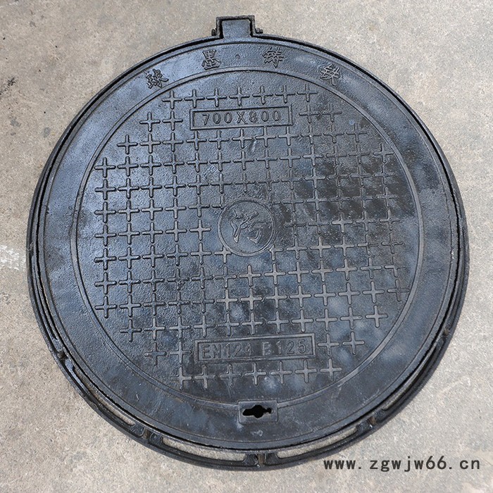 铸铁双层井盖球墨铸铁井盖圆形井盖雨水消防污水井盖700*800重型图3