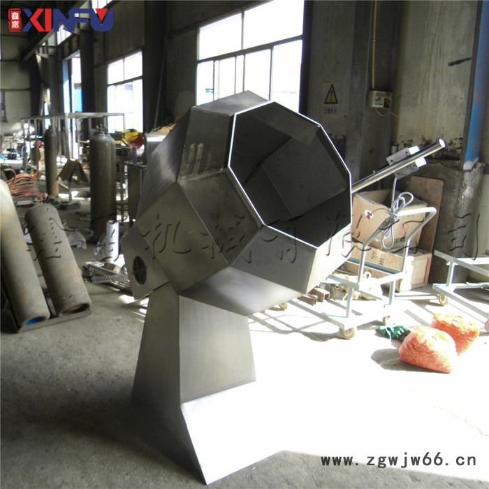 新款自动八角滚筒调味机，自动出料拌料机，多种调味品混料机图2