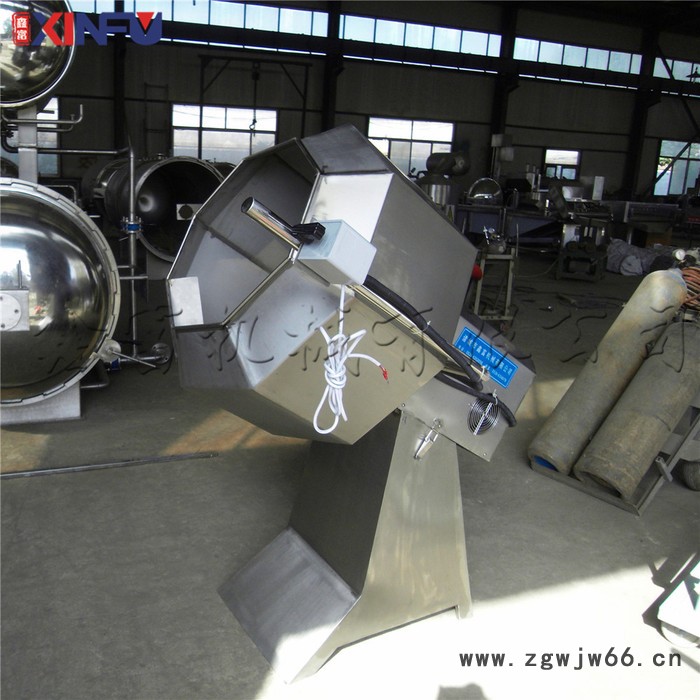 新款自动八角滚筒调味机，自动出料拌料机，多种调味品混料机图3