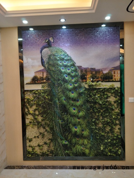 理光喷头3D瓷砖背景墙平板打印机 新款**5D平板UV背景墙打印机图5