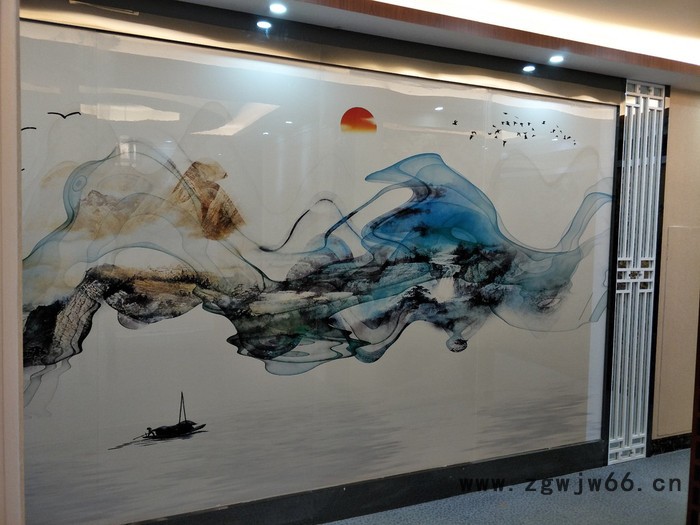 理光喷头3D瓷砖背景墙平板打印机 新款**5D平板UV背景墙打印机图7