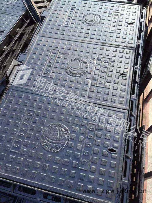 湖南安嘉球墨铸铁井盖污水雨水下水道五防重型圆形窨井盖盖板