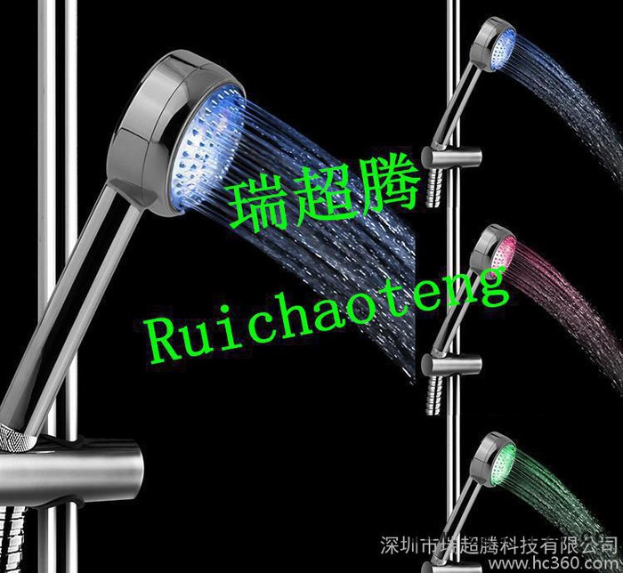 led花洒 温控变色发光花洒 变色花洒喷头 礼品 工厂直销 RC-A图2