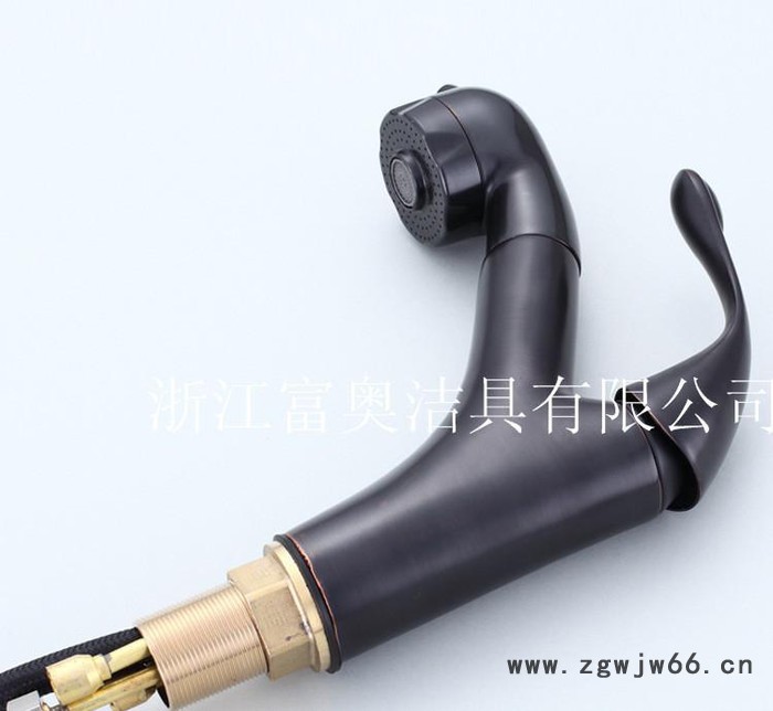 抽拉式水龙头 全铜芯冷热水龙头 带喷头可拉伸伸缩 新款图3