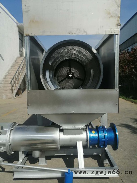 肉鸡肉鸭粪便不锈钢分离机 滚筒微滤式牛羊粪干湿分离机 转筒式纸浆微滤机图6